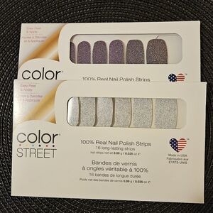 Color Street Sparkling Nail Polish Strips - Night Terror & Tulum It May Concerm